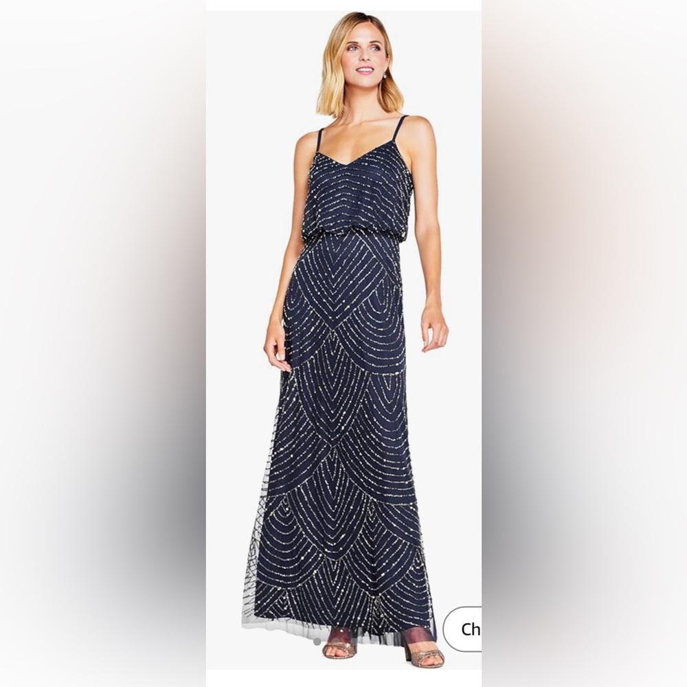 Formal Navy Beaded dress